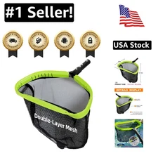 Effortless Pool Cleaning with Aluminum Leaf Skimmer - 17.5 in Double-Layer