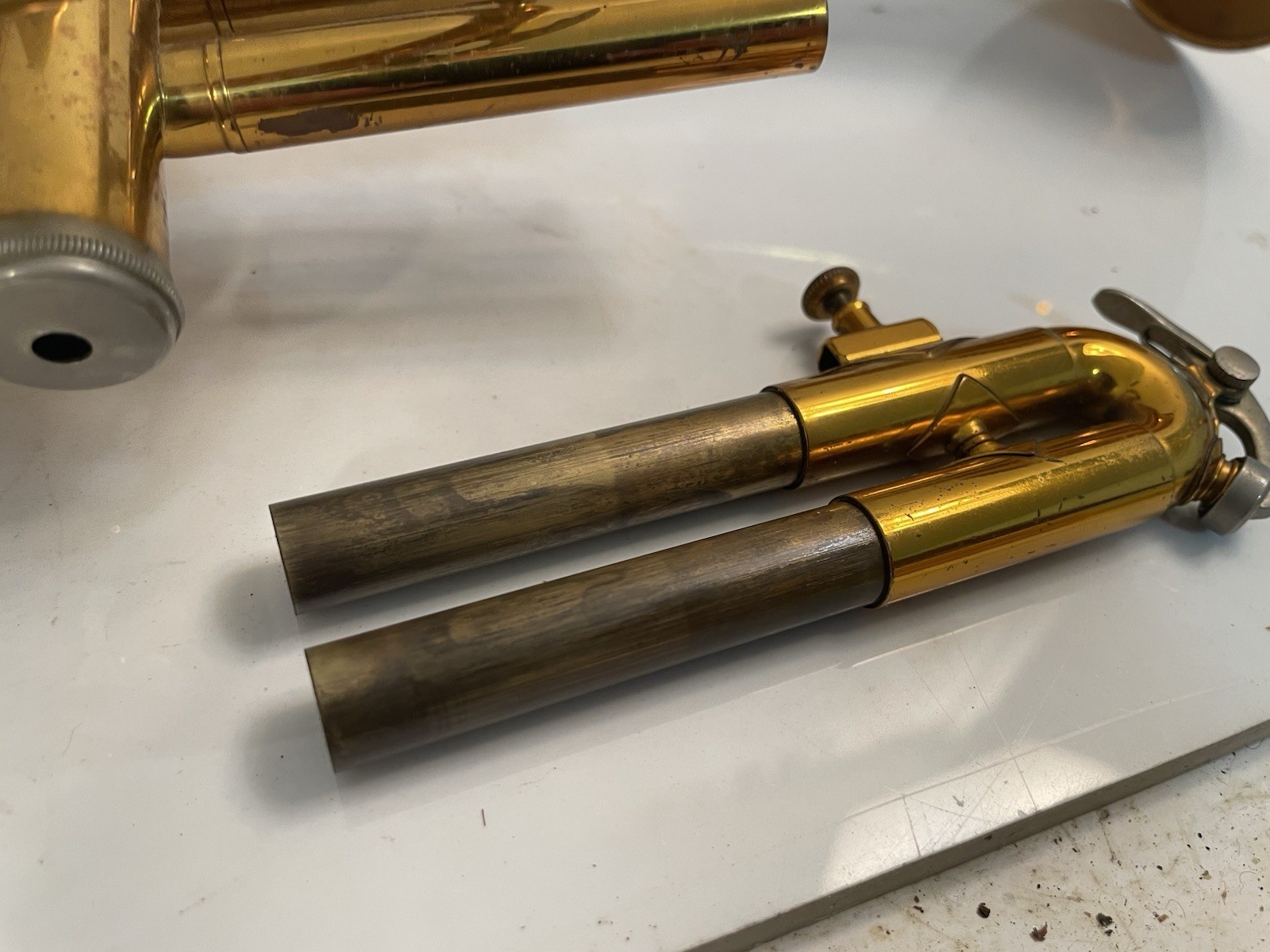 King Cleveland 602 USA Cornet Trumpet W/Mouthpiece #663560 1970’s Brass No Case