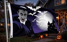 HALLOWEEN DRACULA AND BAT 5x3 feet FLAG 150cm x 90cm