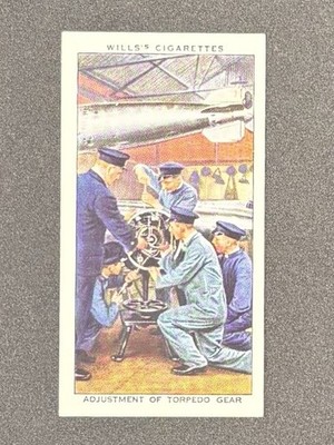 1939 Wills Life In The Royal Navy #23 Adjustment Of Torpedo Gear Tobacco Card