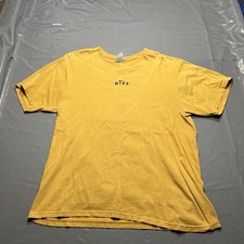 Vintage 90s Nike Center Swoosh Embroidered T-shirt Men’s M Yellow USA Made Faded