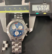 BREITLING Transocean A53040 Chronograph blue Dial Quartz Men's Watch from JP
