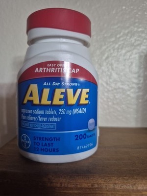Aleve Arthritis Cap All Day Strong 220 mg Pain/Fever Reliever 200Ct EXP26-28 