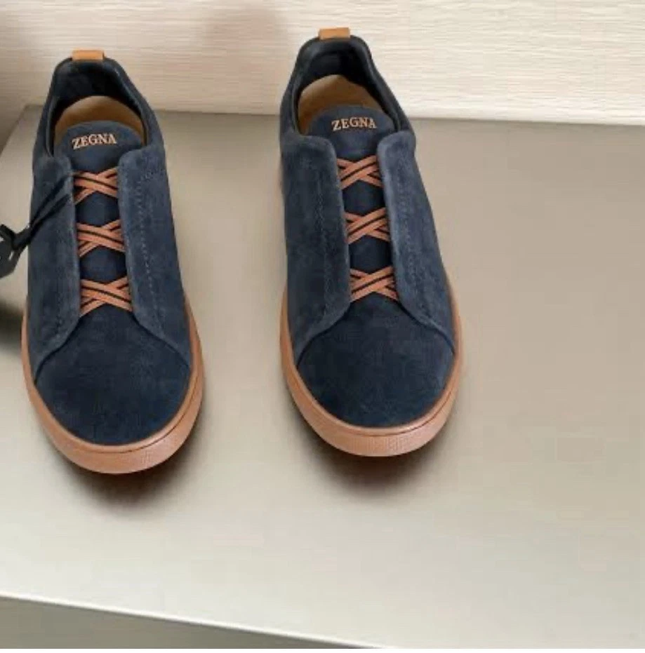 Suede Casual Blue Ermenegildo Zegna Shoes for Men for sale | eBay