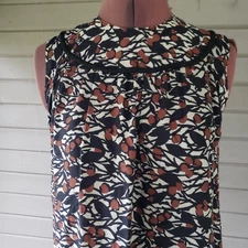 Vintage 60s House Dress Shift MuuMuu Small Brown Black