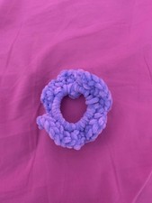 Handmade Crochet Scrunchie with Vibrant Colors, Soft Hair Tie