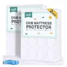 Waterproof Crib Mattress Protector Sheets 2 Pack, Fitted 52  X 28  