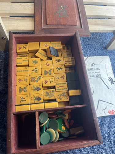 Tuiles De Mahjong Vintage Bakélite, Jeu De Vent (ensemble Non Complet)