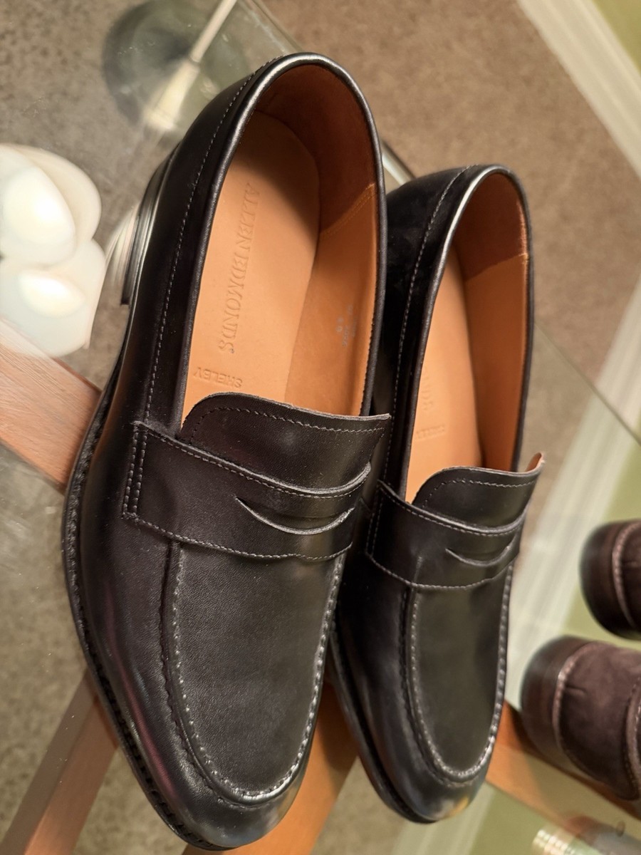 Allen Edmonds Shelby Black Leather Loafer Slip On Men display picture 1