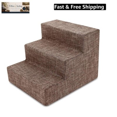 Dog Stairs for Small Dogs & Cats, Foam Pet Steps Portable Ramp for Couch Sofa...