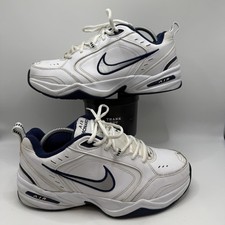 Nike Air Monarch IV White Midnight Navy Silver 416355-102 Men  s Size 10W