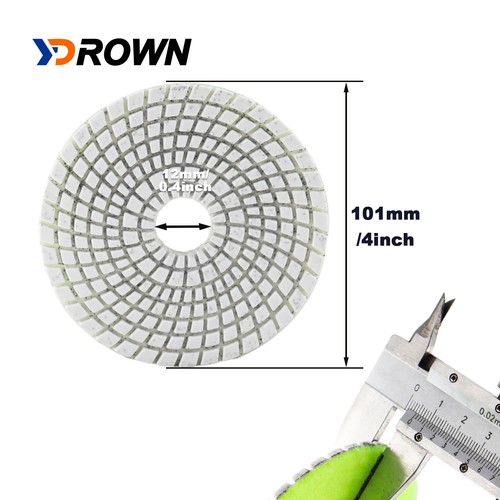 Tamponi lucidanti diamantati 4" 2 pezzi premium per dischi abrasivi artificiali al quarzo - Foto 4 di 32