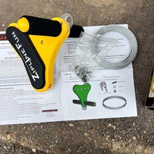 Zipline Fun ZL35 35ft Residential Zip Line Kit Complete Finger Safe Trolley