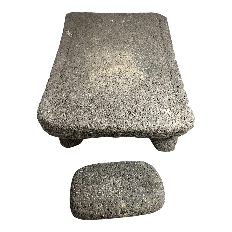 Antiguo metate y mano mesoamericano (pesado) Foto 3 de 4