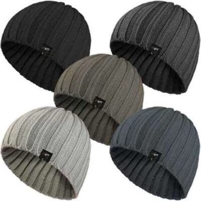 FLAGSTAFF Mens Beanie Hat Boys Knitted Ribbed Skull Ski Adults Winter Warm Stretch Cap