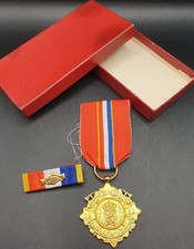 Médaille Pompiers Luxembourg Sapeurs Pompiers 1882 Insigne Médaille Etui Fermoir