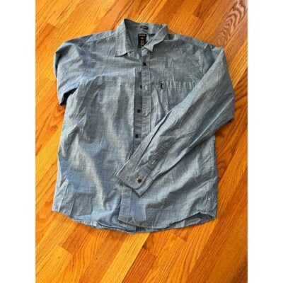 Dickie's Modern Fit chambray work shirt L M medium blue Perfect condtion