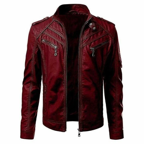 DE NUEVO Hombre Negro Alta Calidad Chaqueta de cuero Chaqueta de moto NUEVO Chaqueta - Imagen 9 de 10