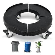  Trash Can Dolly Wheels5-9 Inch Adjustable Round Furniture Dolly with 4 1 Black