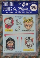 Vintage Water Decals By Monte Sheet In Original Package Hot Rod Monsters Weirdoh