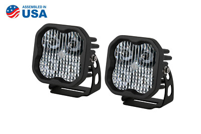 Diode Dynamics Pair SS3 SAE/DOT Combo White Sport LED Pod Lights - No Backlight