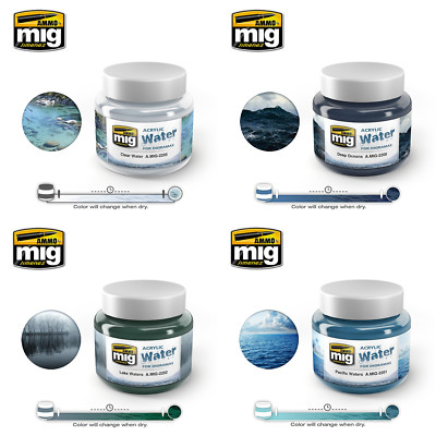 Munition von Mig Acryl Wasser für Dioramen und Basen - Singles (wählen Sie Ihre Farbe)