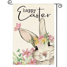 AVOIN colorlife Happy Easter Garden Flag 12x18 Inch Double Sided Outside, Flo...