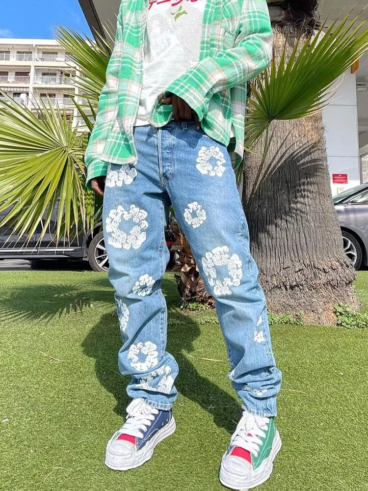 The Perfect Way To Wear Printed Jeans This Spring, Courtesy Of Rihanna |  Glamour