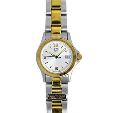 Movado ESQ Swiss Ladies Vintage 1990's Watch Two Tone Wrist Watch With Gold Pin