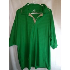 Christy & Main Golf Polo Shirt Striped Short Sleeve Green 3XL