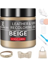 NIUB Leather Recoloring Balm, 8.5Oz Beige Leather Color Restorer Leather Balm