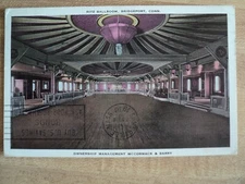 BRIDGEPORT CT Connecticut the RITZ Ballroom Interior 1936 Postcard