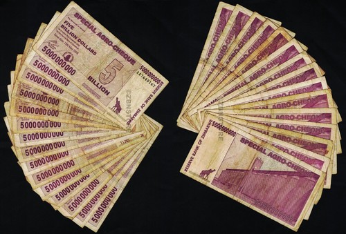 150 x 5 Billion Dollars Zimbabwe Special Agro Cheque 2008 Bundle Authentic + COA - Picture 5 of 9
