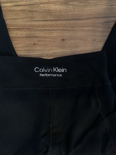 Calvin Klein Performance legging yoga ankle pant black white pocket M L NWT - Afbeelding 4 van 4