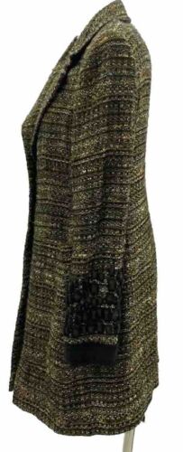 Preloved Women’s Alberta Ferretti Green Overcoat Size UK 12 VGC - Picture 3 of 8