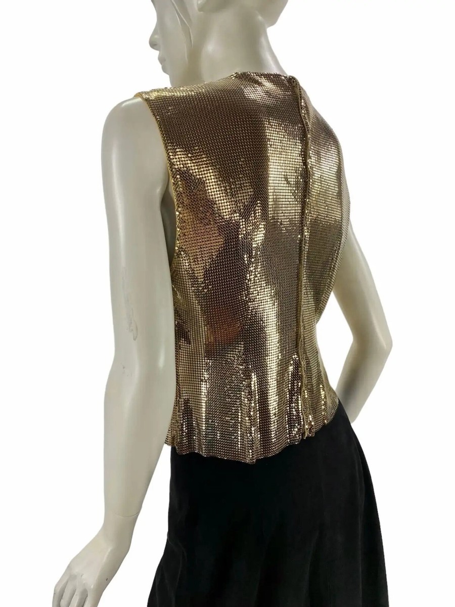 F/W 1994 Vintage Gianni Versace Couture Gold Metal Mesh