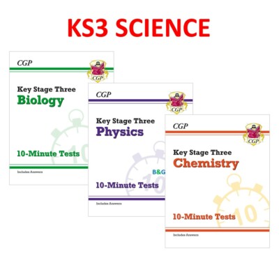 KS3 Biology Physics and Chemistry 10 Minute Tests with Answer Years 7-9 CGP