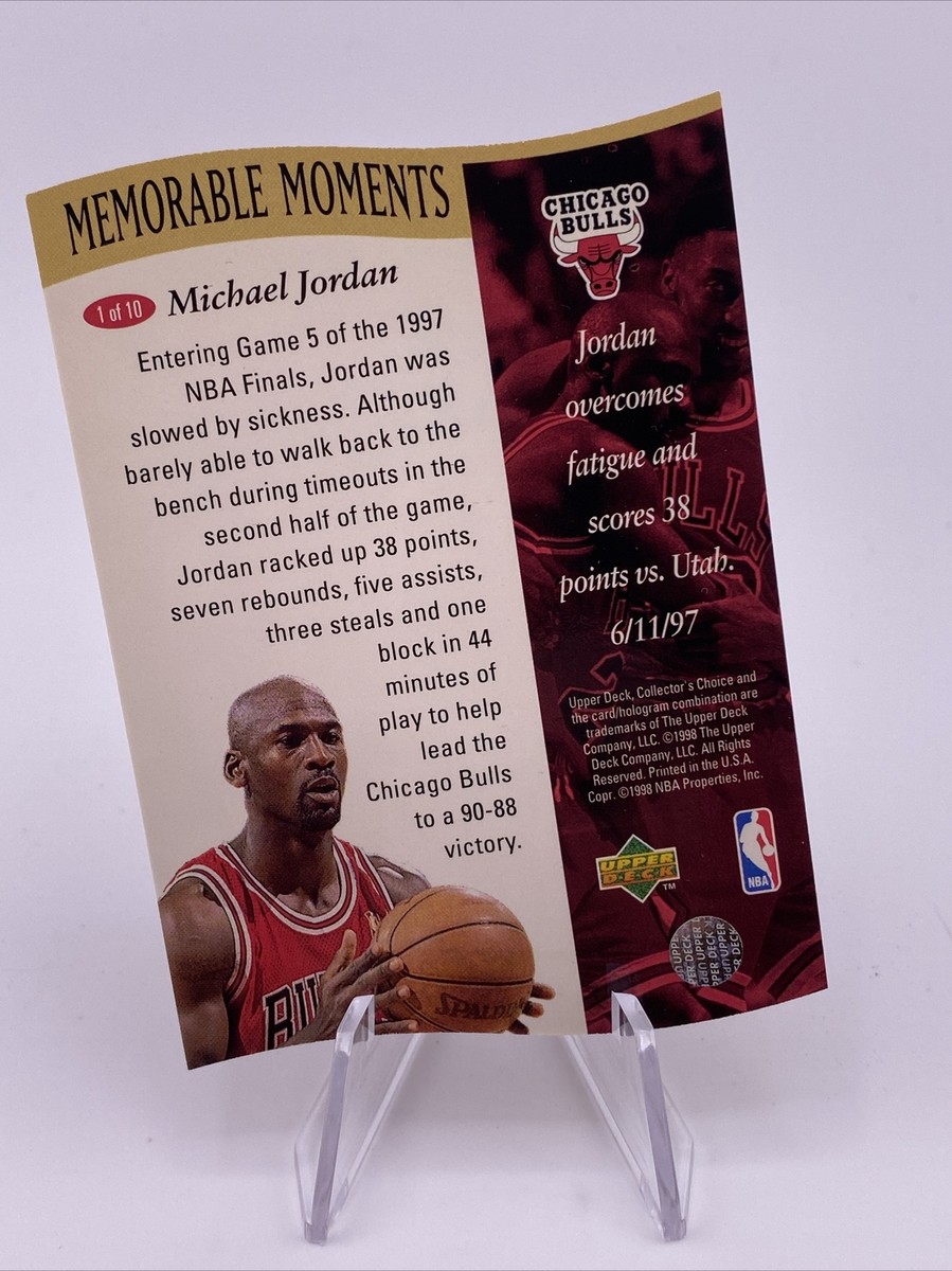 Michael Jordan 1998 Upper Deck Memorable Moments 1 Of 10 | eBay