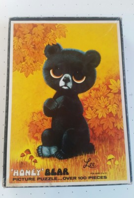 Vintage ''honey'' bear picture puzzle Built-Rite, over 100 piece puzzle #7447 comp