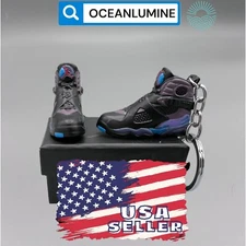 Best Quality Jordan 3D Mini Sneaker Keychain, Shoe Box, Display Box Option