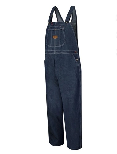Red Kap Men's Denim Bib Overall 48X32 - Picture 2 of 13