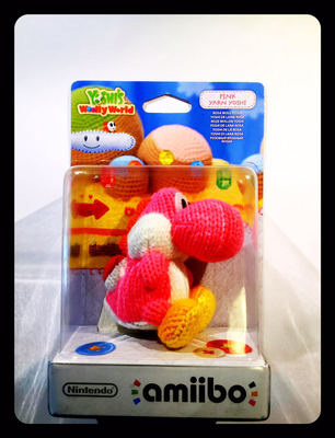 Amiibo Yoshi Di Lana Rosa Pink Yarn Yoshi'S Woolly World Nintendo Spiel Figur