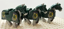 Custom Castle TRIO DRAGON Knight Barding, Horse & Battle Helmet