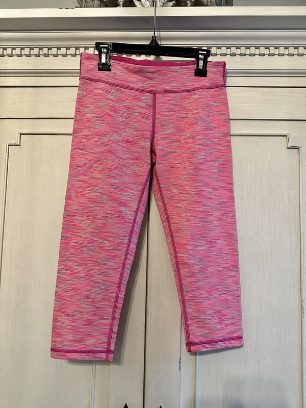 Ivivva by Lululemon Girls Crop Leggings Size 14 Pink Heather