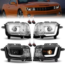 Blackchrome For Chevy Camaro 2010-2013 Led Projector Headlight Leftright Blackchrome For Chevy Camaro 2010-2013 Led Projector Headlight Leftright