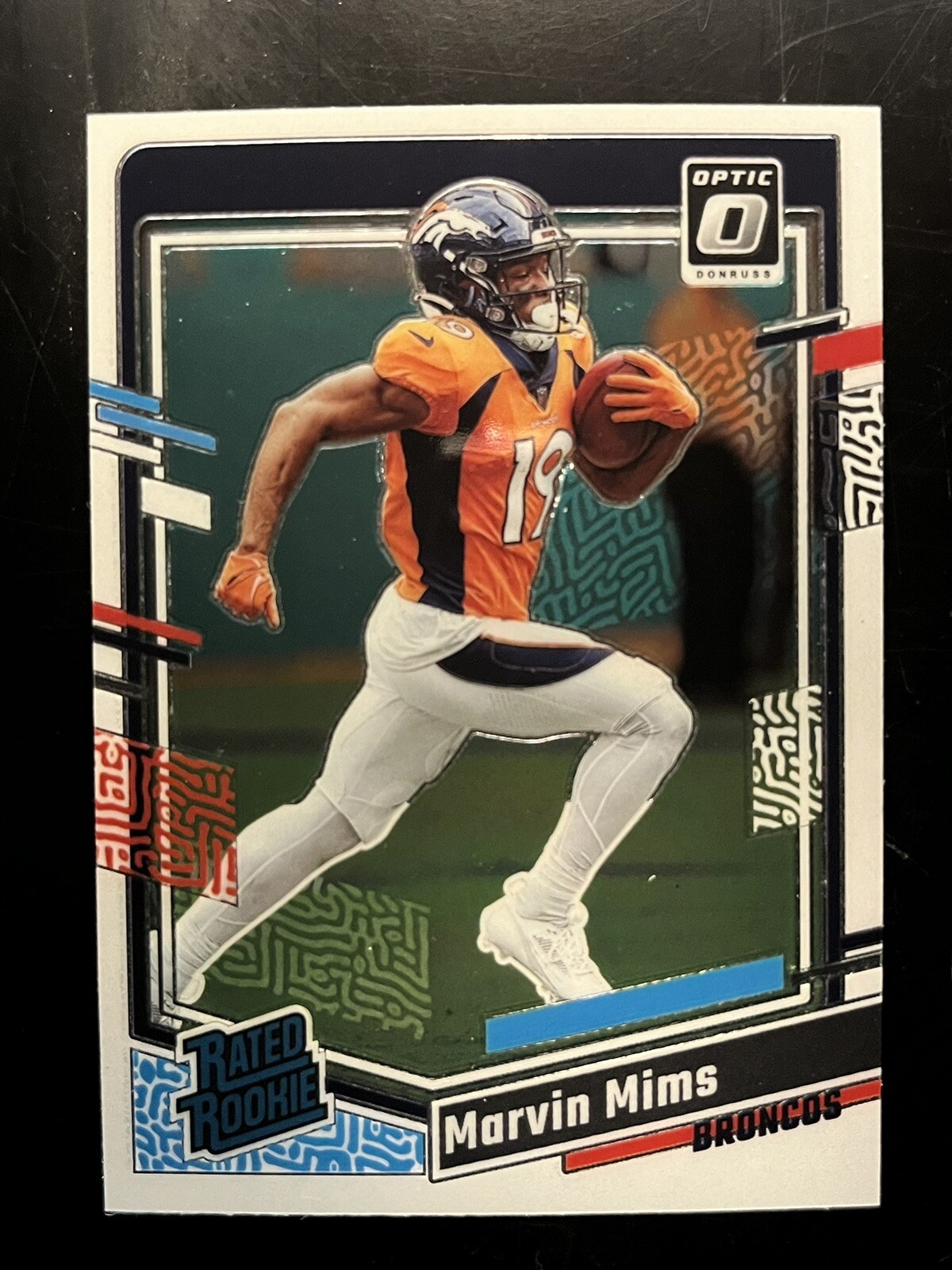 2023 Donruss Optic MARVIN MIMS RATED ROOKIE SILVER HOLO PRIZM #231 RC BRONCOS
