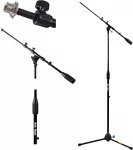 Hola! Music HPS-101AB Mic Stand w/ Adjustable Height for Home, Studio & Office