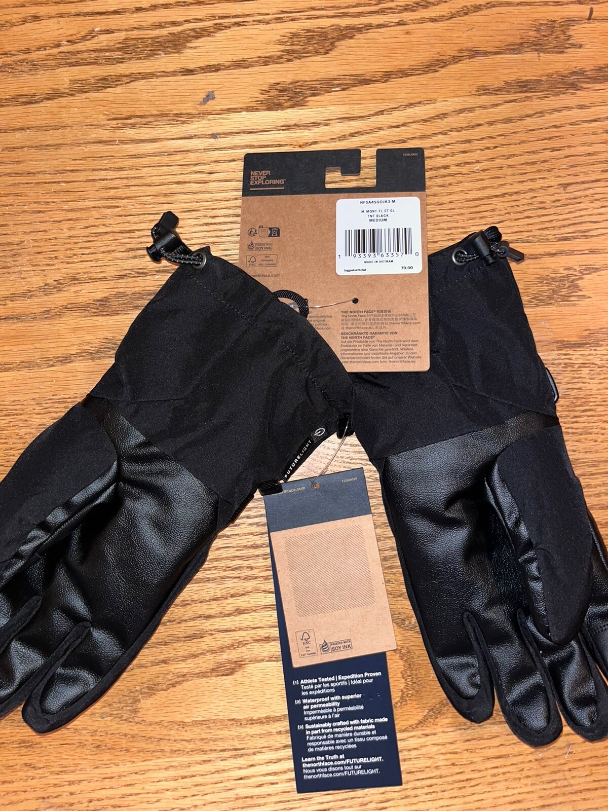 NWT The North Face Men's Montana Futurelight Etip Glove Medium TNF Black 70 eBay