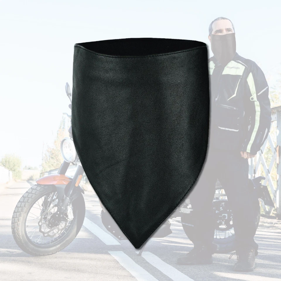 HIGHWAY LEATHER Facemask Motorcycle Leather Half Face Mask 100% Natural Buffalo  - Image 4 of 4