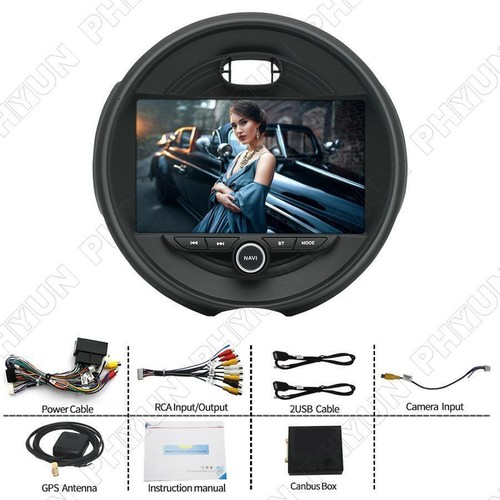 Radio Stereo 9" Navigazione GPS Lettore Carplay 2+32G per 14-21 Mini Cooper F55 F56 - Foto 12 di 14
